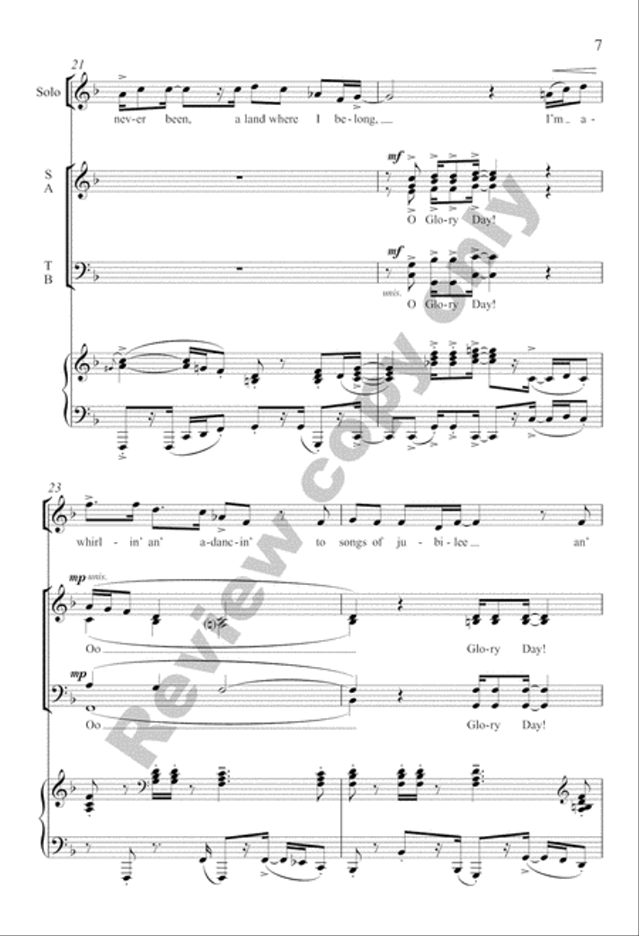Three Gospel Choruses Divisi scores gallery preview page 26