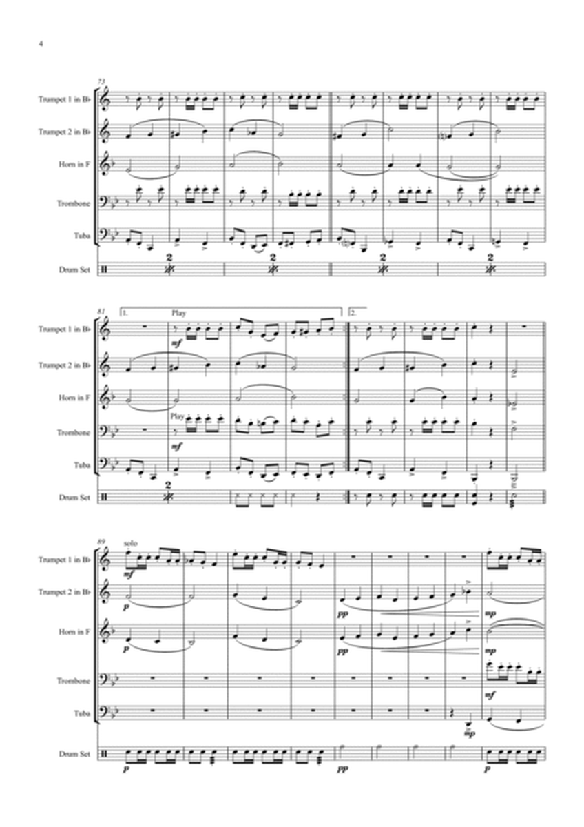 Tuba Galopp - Octoberfest - Tuba Solo - Fast Polka - Brass Quintet image number null