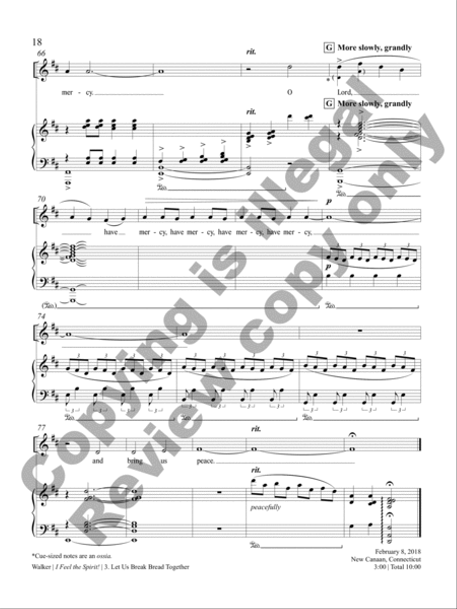 I Feel the Spirit (Piano/Vocal Score) Cello scores gallery preview page 12