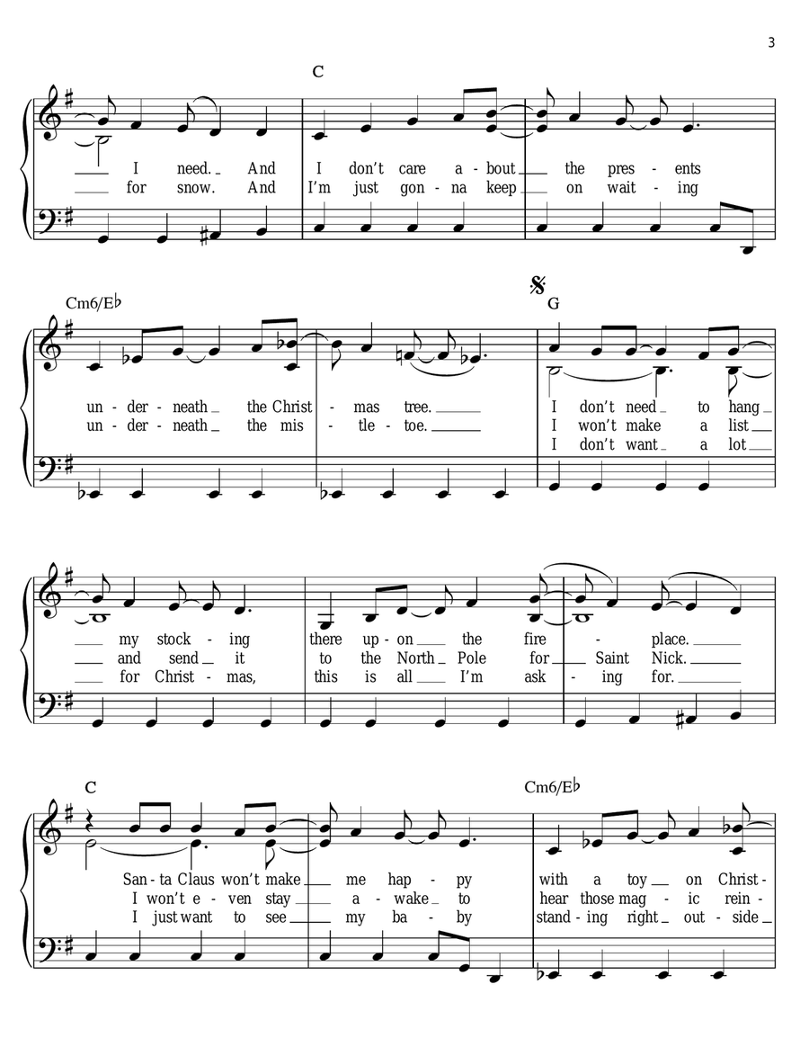 All I Want For Christmas Is You Voice scores gallery preview page 3