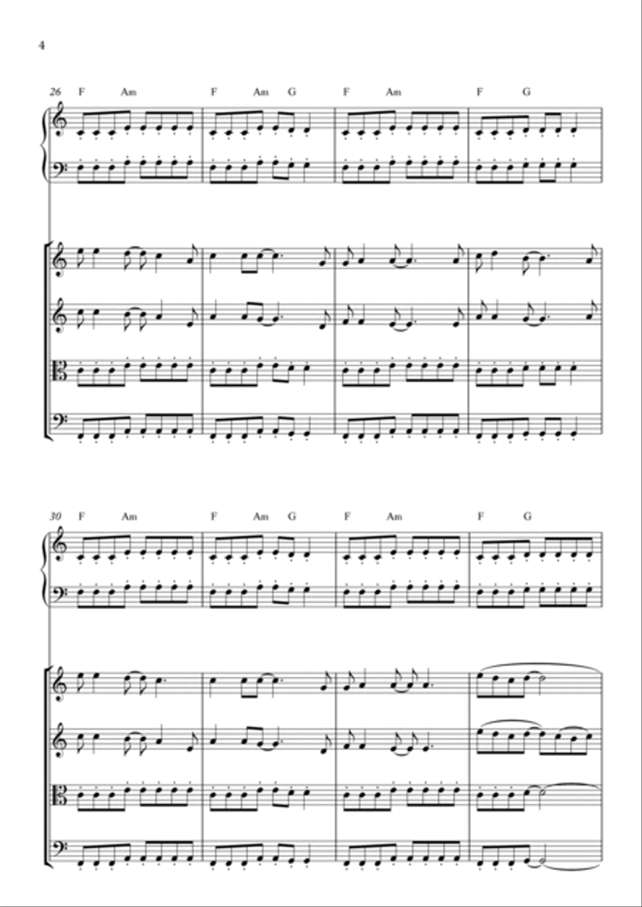 Rock You Like A Hurricane String Quartet scores gallery preview page 4