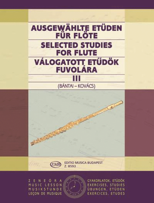 Book cover for Ausgewählte Etüden für Flöte III