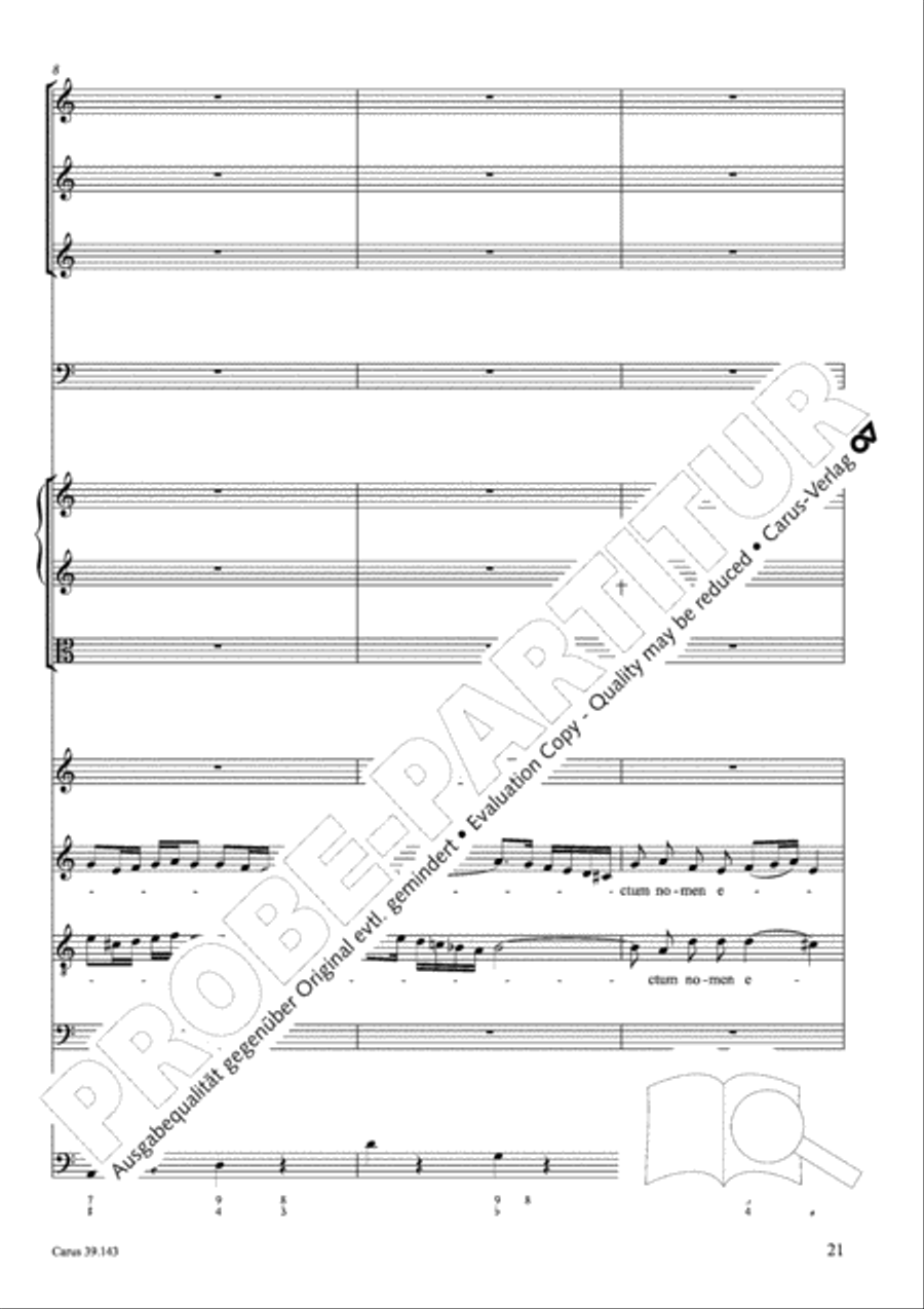 Magnificat in C major 4-Part scores gallery preview page 22