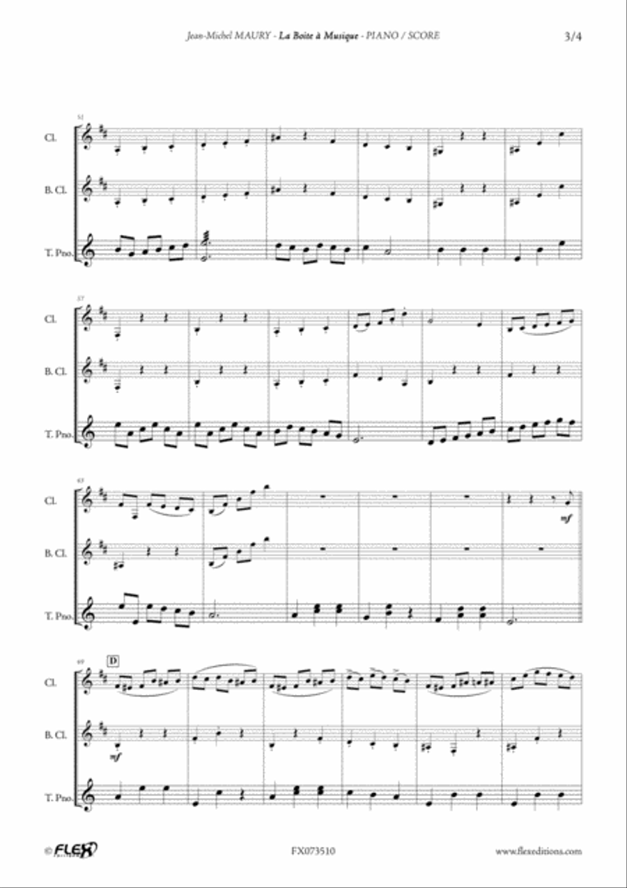 La Boite a Musique La Boite a Musique B-Flat Clarinet scores gallery preview page 4