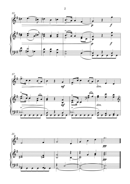 Tchaikovsky - Morning Prayer in G Major for Descant Recorder & Piano - Easy image number null