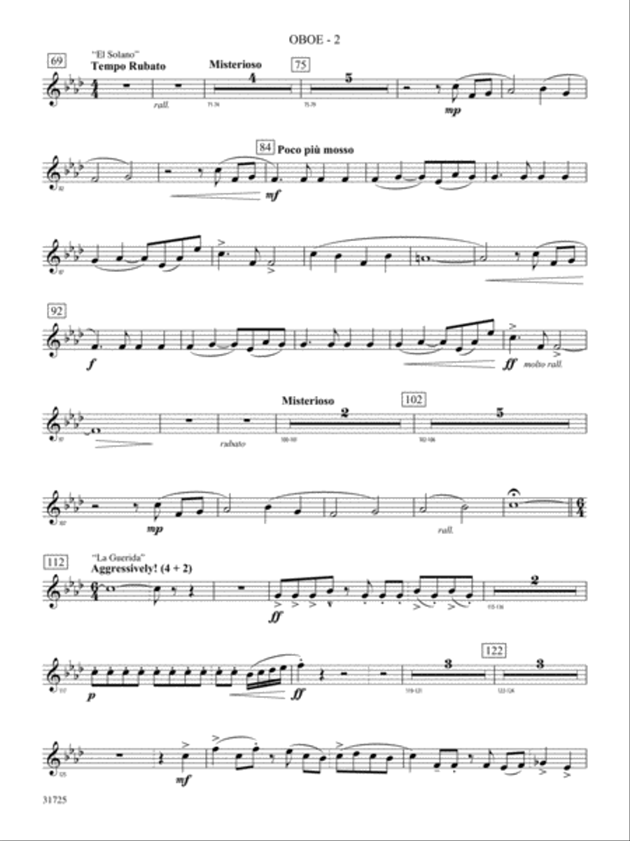 Iberian Escapades: Oboe Concert Band scores gallery preview page 2
