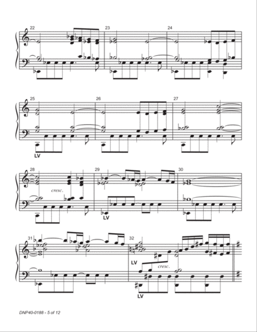 Handbell Processional ~ 5 octave handbell choirs - REPRODUCIBLE 5-Octaves scores gallery preview page 5