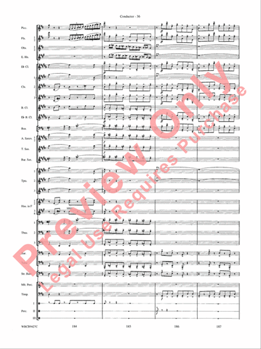 An American in Paris Concert Band scores gallery preview page 38