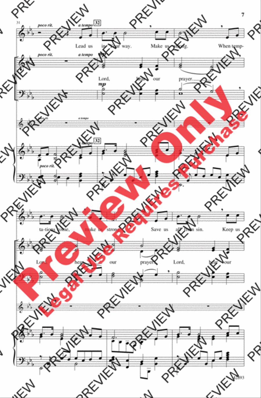 Father God in Heaven 4-Part scores gallery preview page 7
