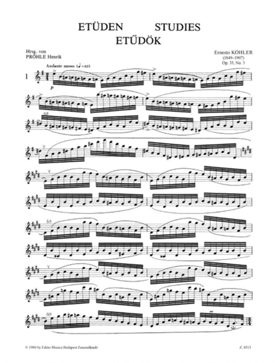 Etüden für Flöte 3 op. 33, No. 3