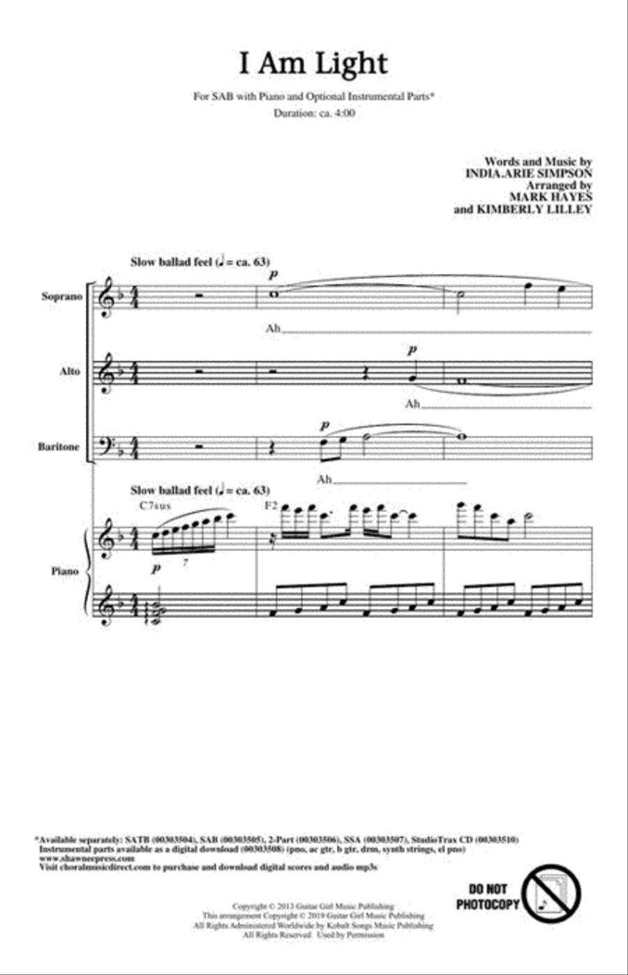 I Am Light I Am Light 3-Part scores gallery preview page 4
