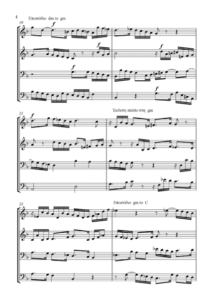 Fugue String Quartet in F