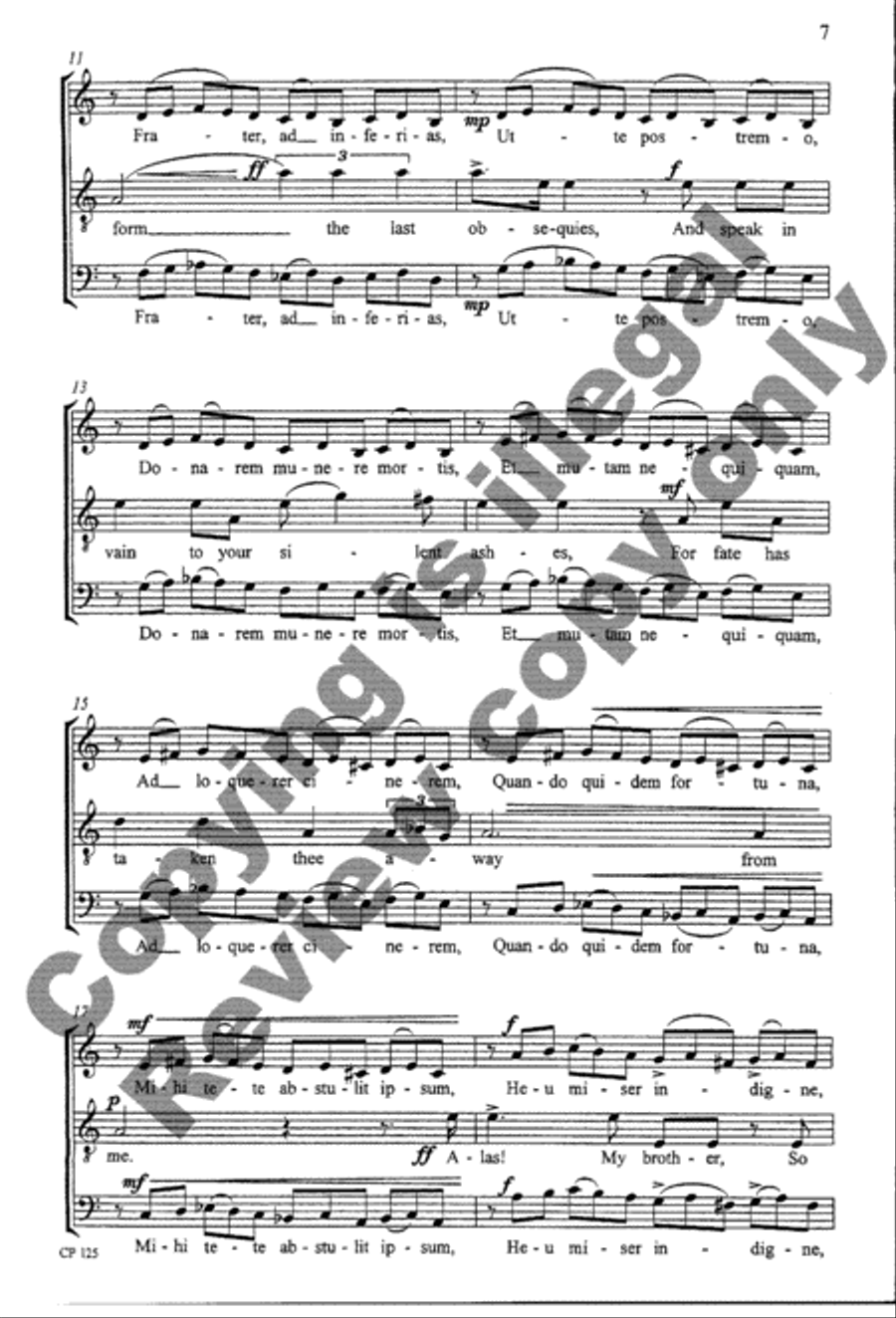 Three Songs from Catullus Tenor Voice scores gallery preview page 20