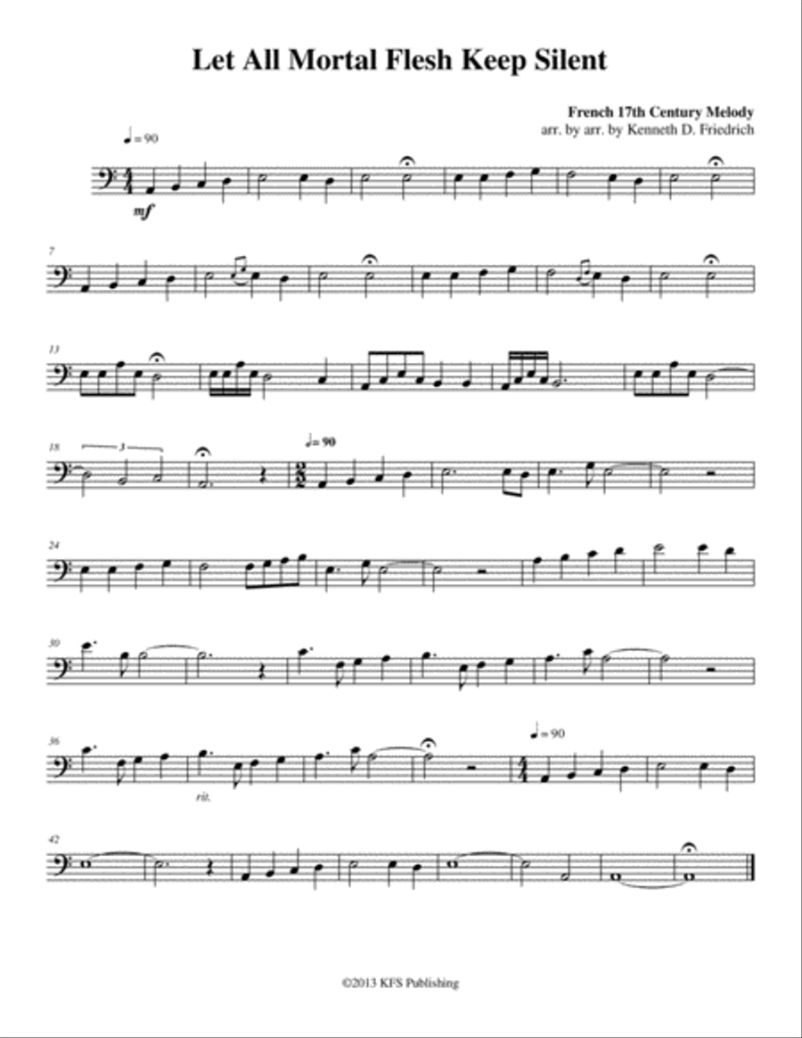 52 Selected Hymns for the Solo Performer - bass trombone Brass Ensemble scores gallery preview page 4
