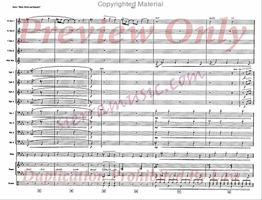 Black, Brown And Beautiful Big Band scores gallery preview page 8