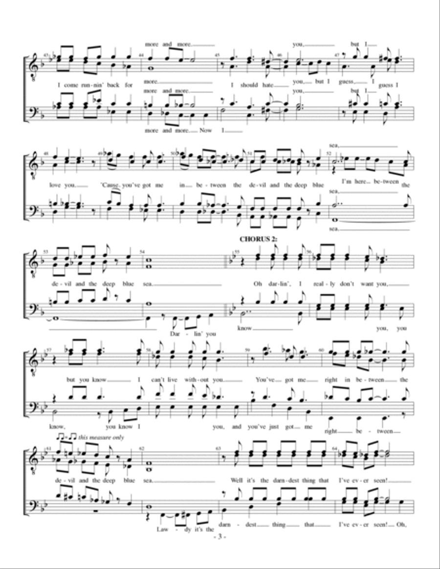 Between The Devil And The Deep Blue Sea Small Ensemble scores gallery preview page 3