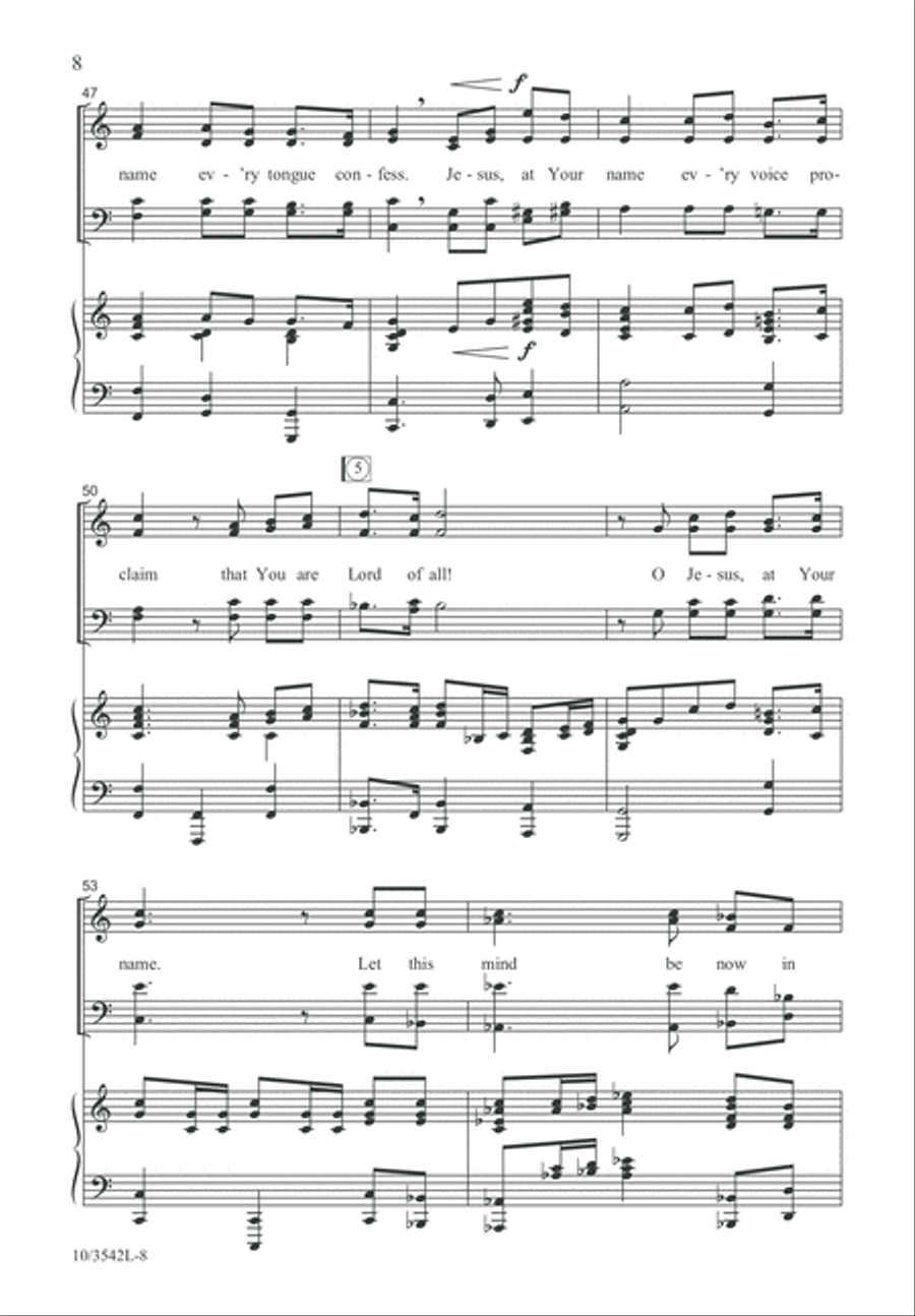 Jesus, at Your Name 4-Part scores gallery preview page 8