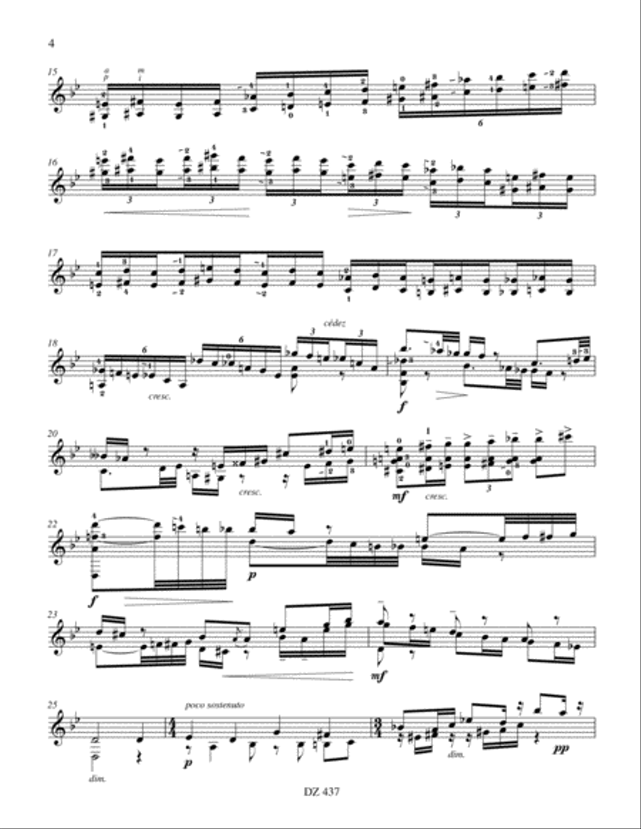 Sonate opus 27, no 1 Classical Guitar scores gallery preview page 4