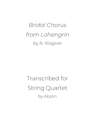 Book cover for Wagner: Bridal Chorus - String Quartet