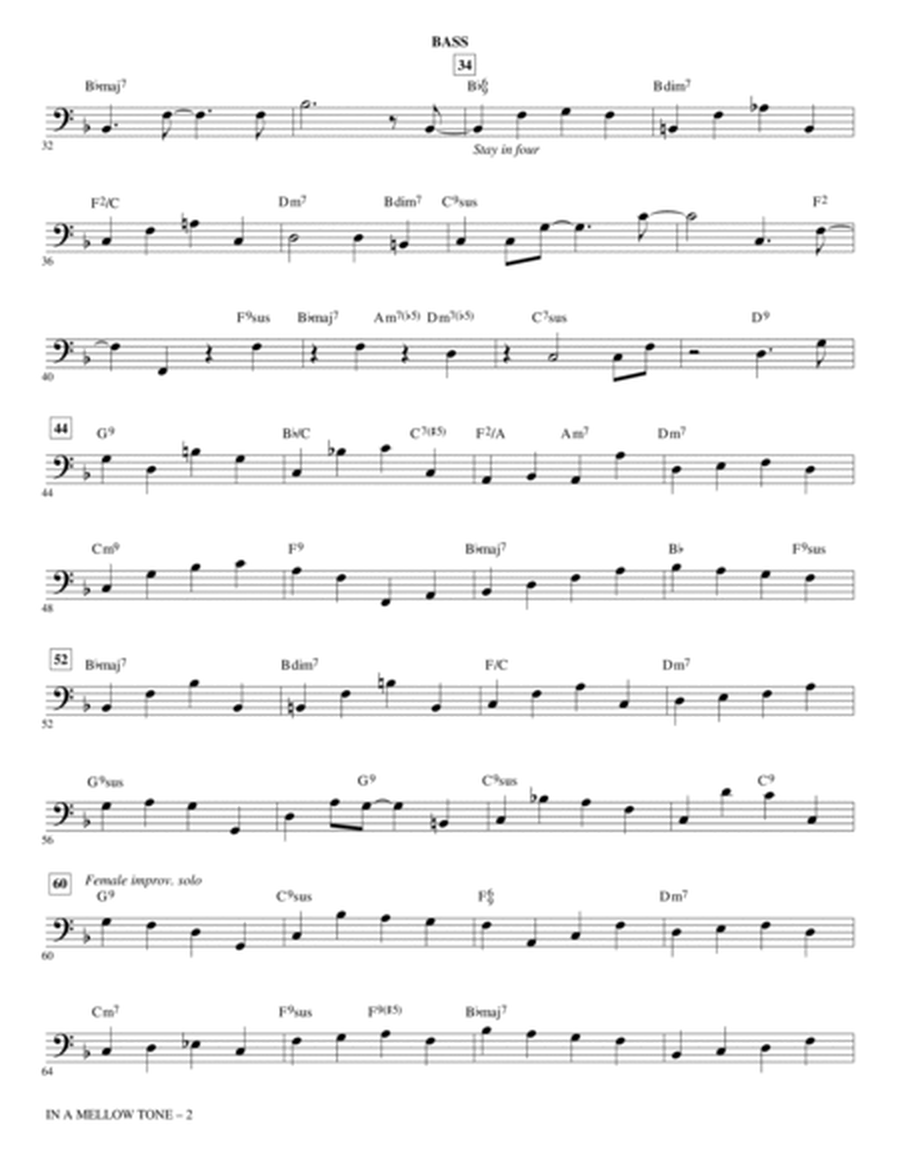 In a Mellow Tone (arr. Paris Rutherford) - Bass
