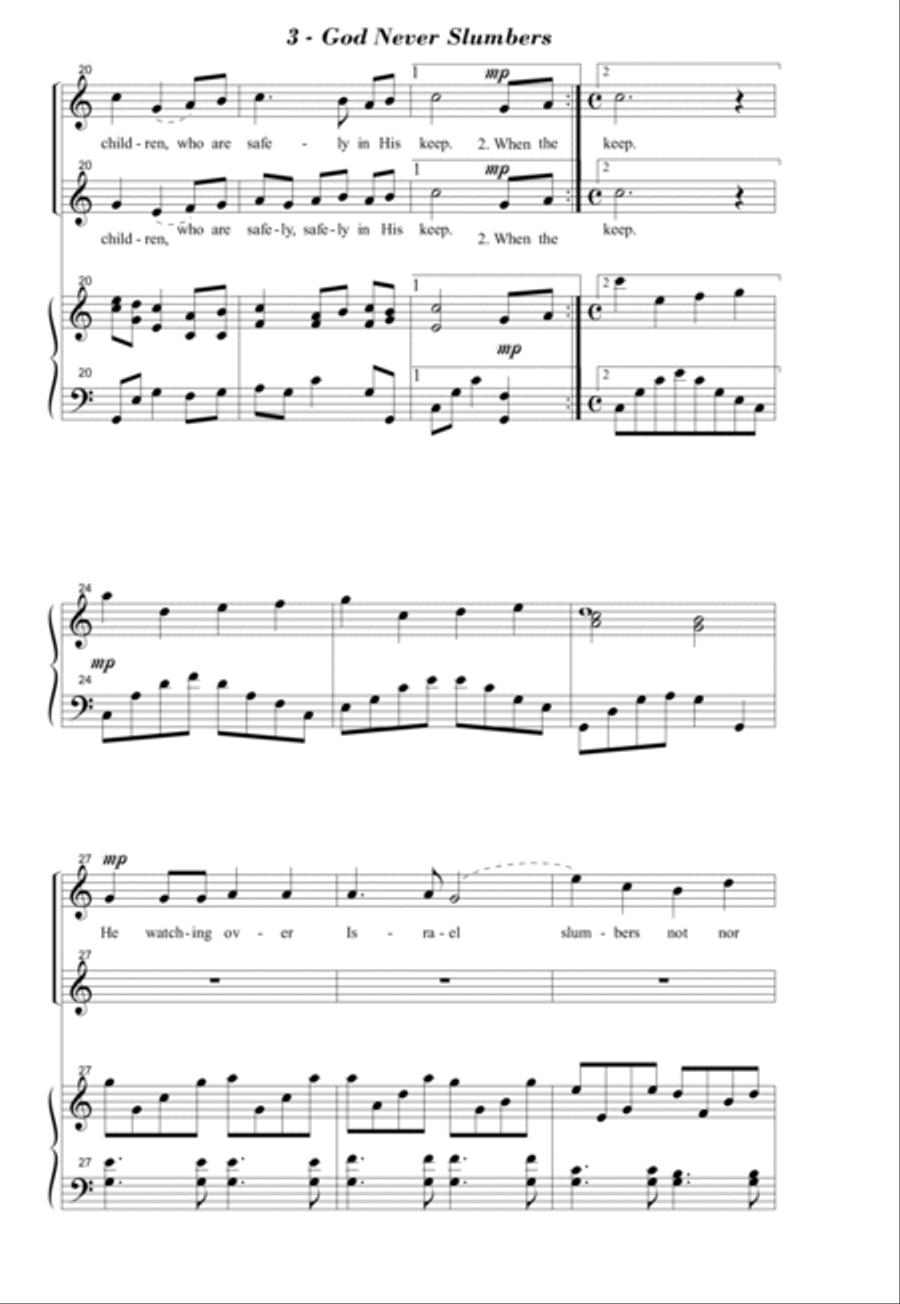 God Never Slumbers 2-Part scores gallery preview page 3