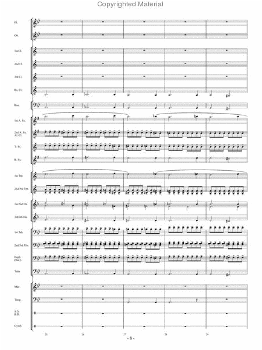 Prelude, Opus 28, No. 4 Concert Band scores gallery preview page 7