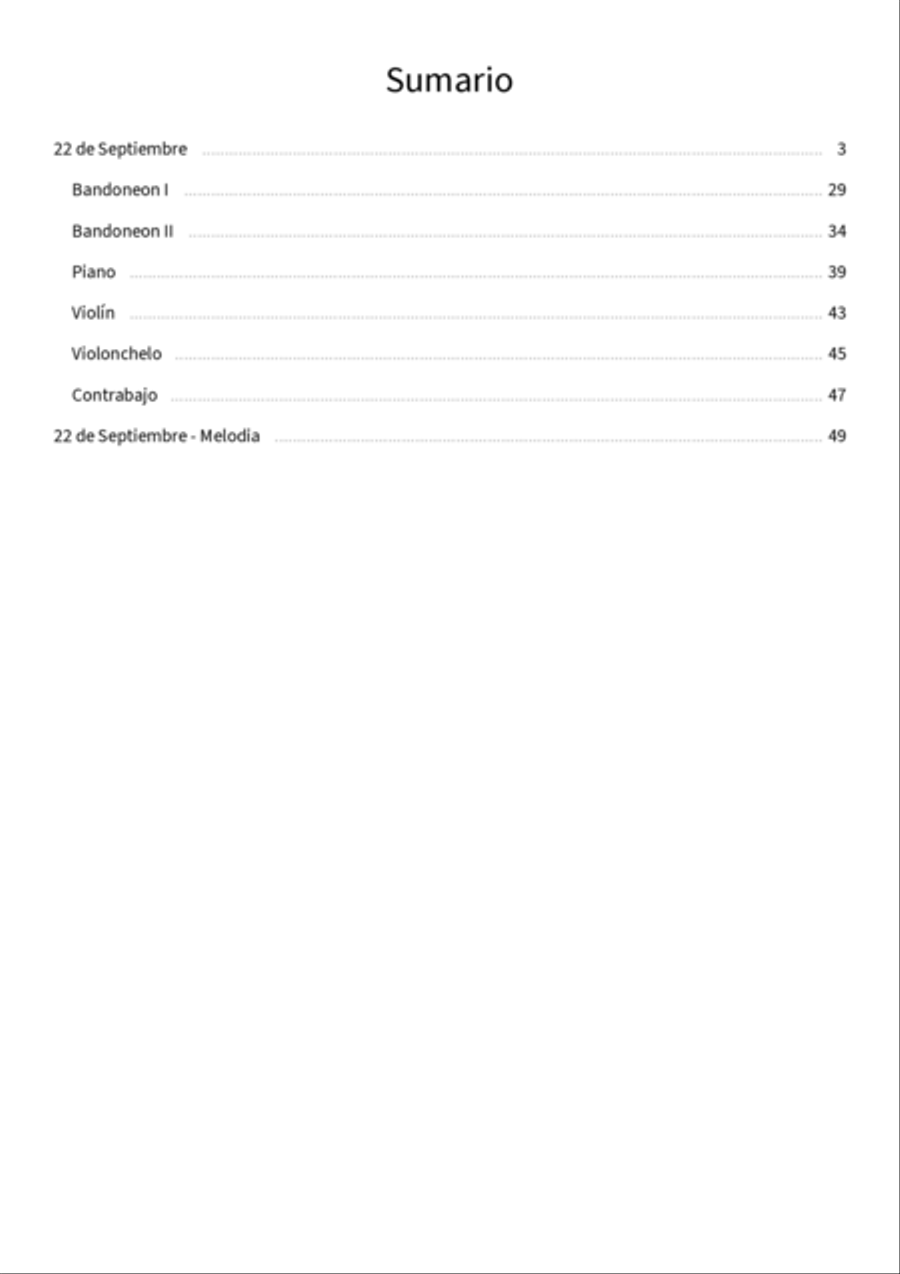 22 de Septiembre Cello scores gallery preview page 3