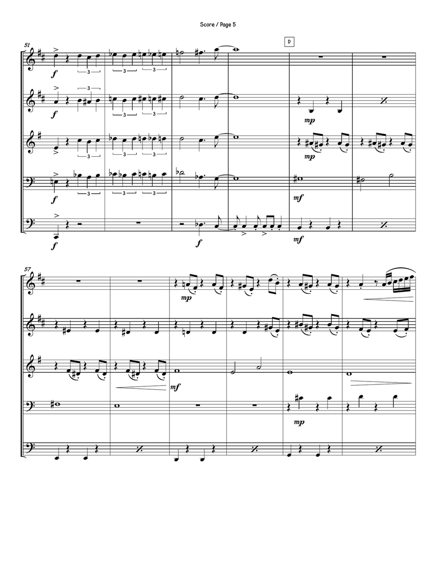 Skyliner Brass Quintet scores gallery preview page 6