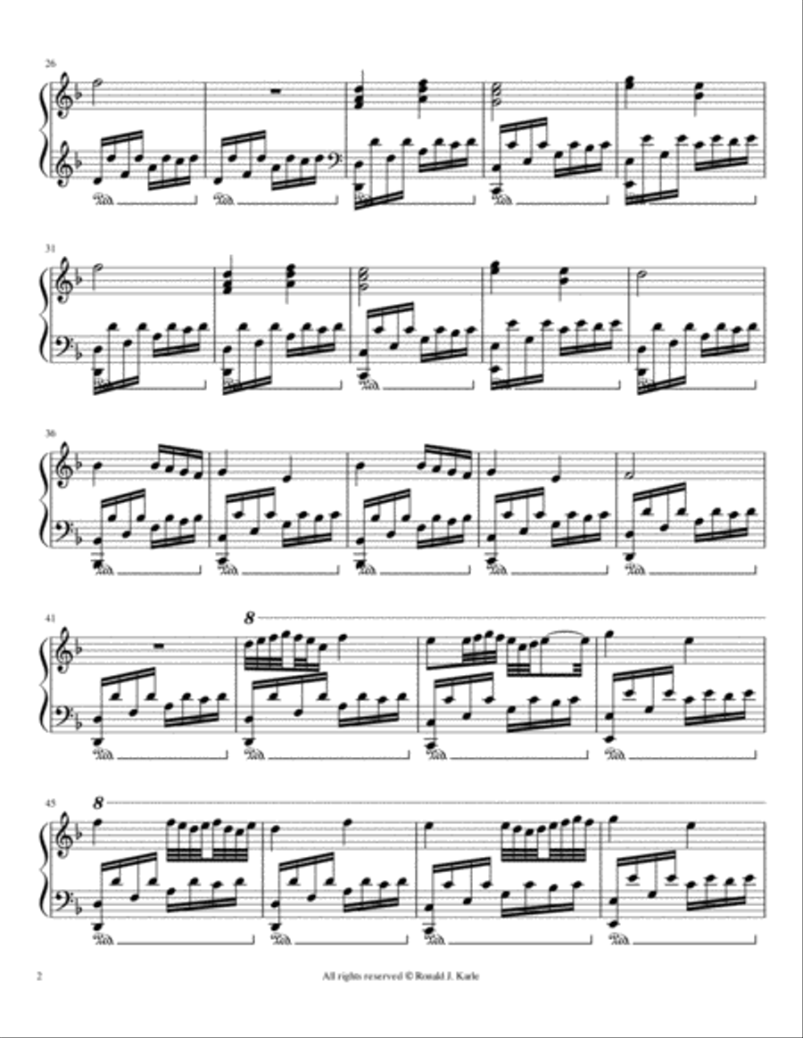 Nocturne #109 by: Ronald J. Karle Piano Method scores gallery preview page 3