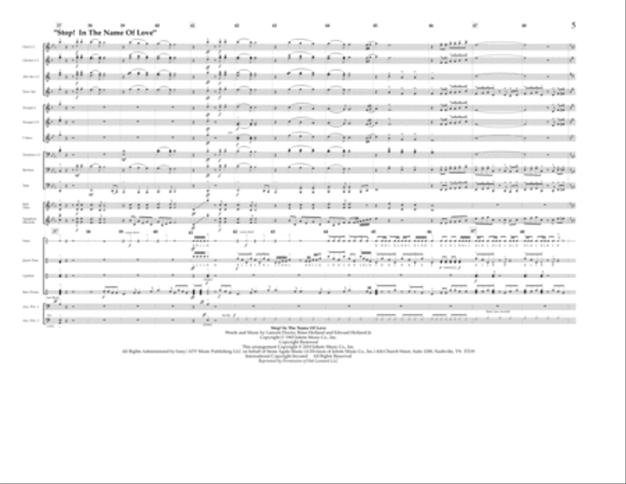 Motown Theme Show Opener (arr. Tom Wallace) - Full Score Marching Band scores gallery preview page 5