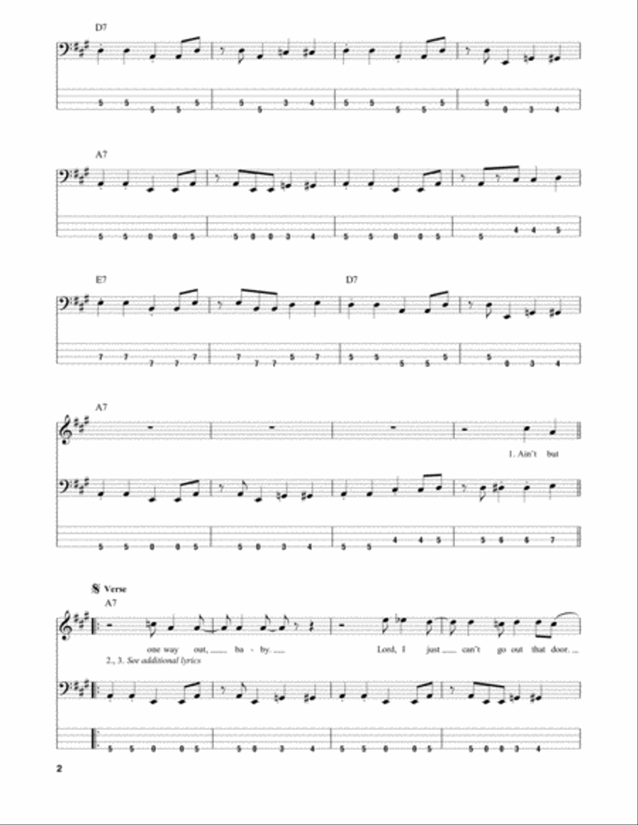 One Way Out Guitar Tablature scores gallery preview page 2