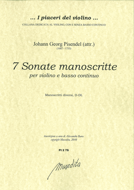 7 Violin Sonatas (Manuscript, D-Dl)