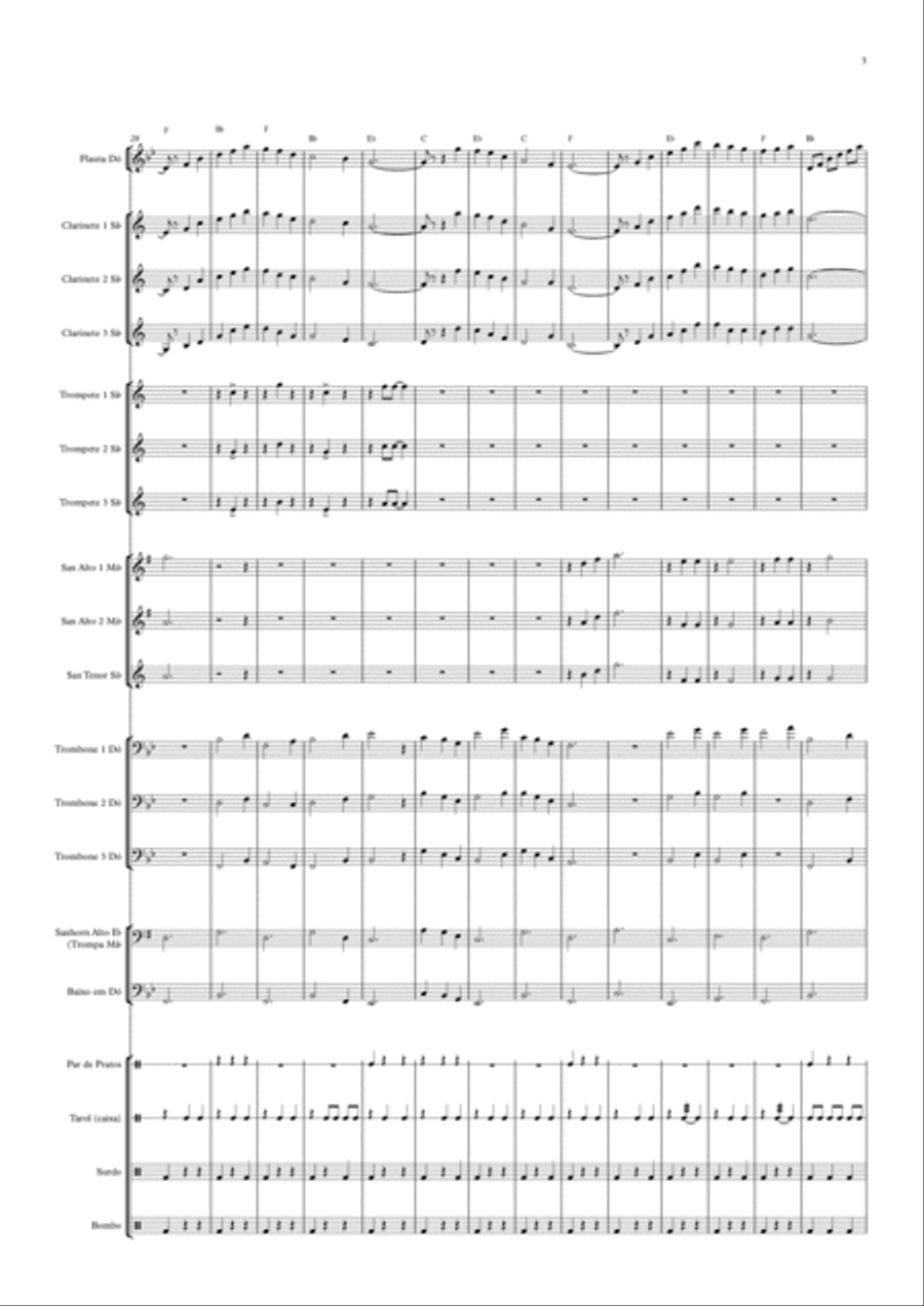 Maria Cândida de Oliveira Concert Band scores gallery preview page 3