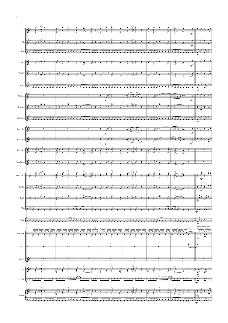 Smoke On The Water Concert Band scores gallery preview page 6