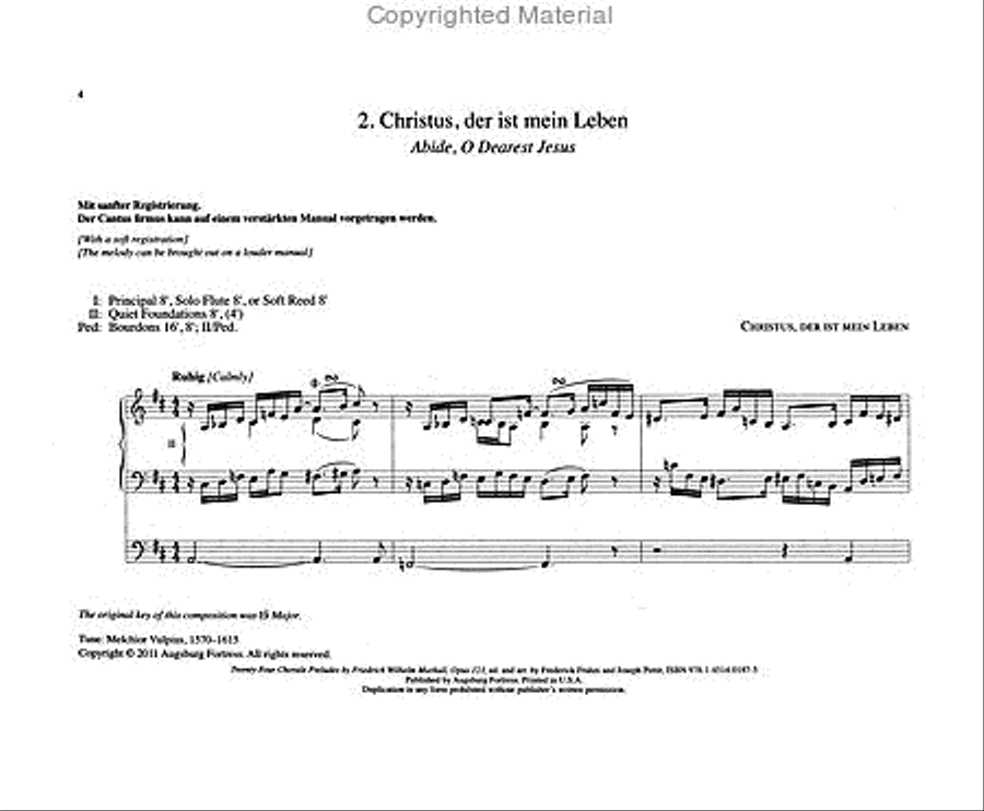 Twenty-Four Chorale Preludes by Friedrich Wilhelm Markull Organ scores gallery preview page 3