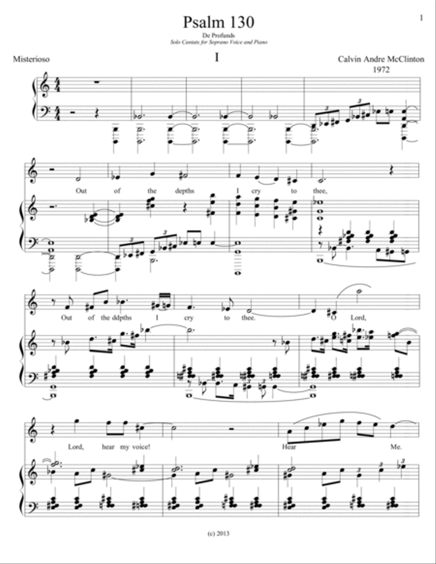Psalm 130 (De Profunds) Soprano Voice scores gallery preview page 3