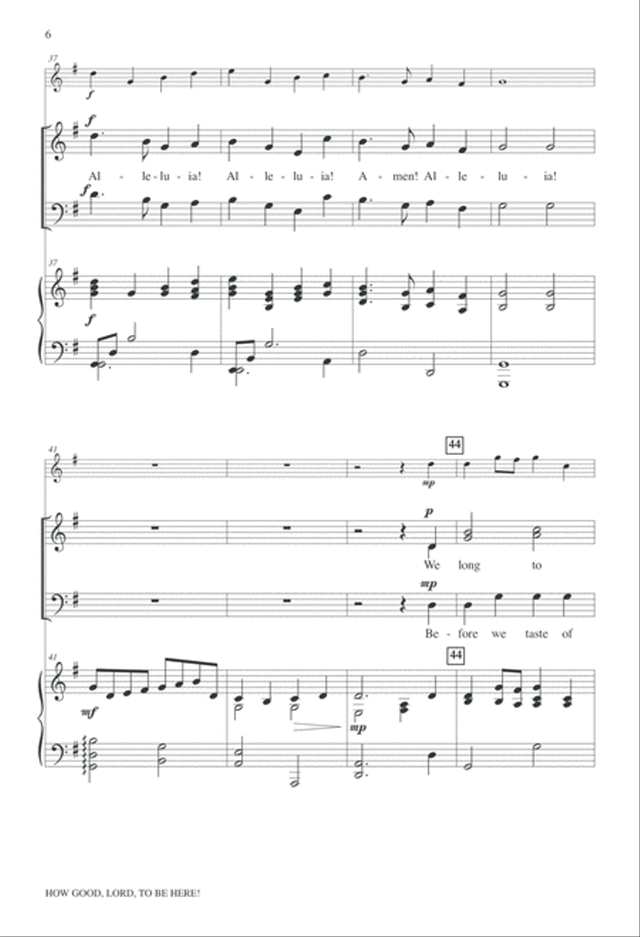 How Good Lord to be Here How Good Lord to be Here 4-Part scores gallery preview page 6