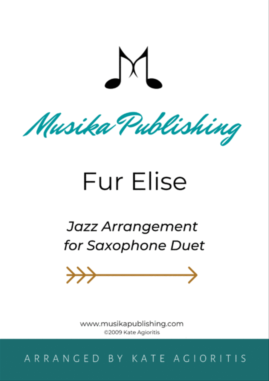Fur Elise - Jazz Duet for A/T Saxophones Fur Elise - Jazz Duet for A/T Saxophones Woodwind Duet scores gallery preview page 3