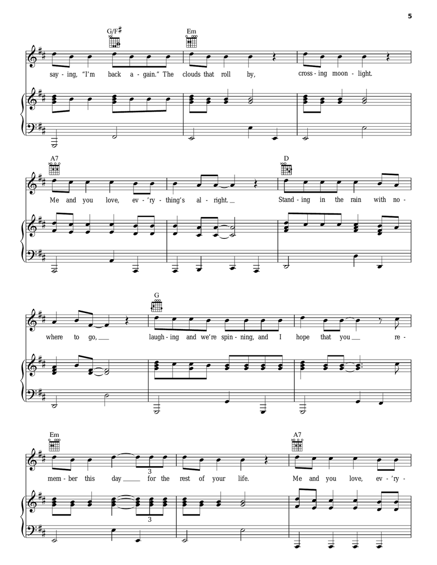 New Day Piano, Vocal, Guitar scores gallery preview page 5