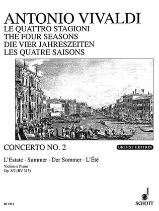 Book cover for Concerto Op. 8, No. 2 "Summer"