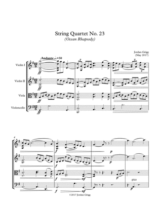 Book cover for String Quartet No 23 (Ocean Rhapsody)