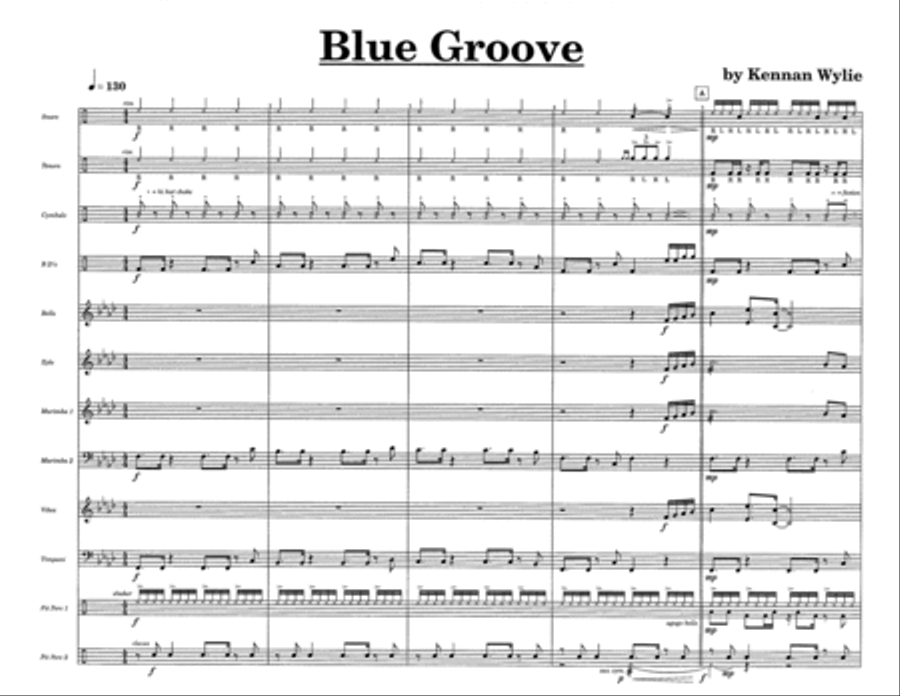 Blue Groove w/Tutor Tracks Percussion Ensemble scores gallery preview page 3