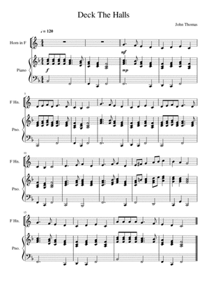 Deck The Halls - French Horn and Piano