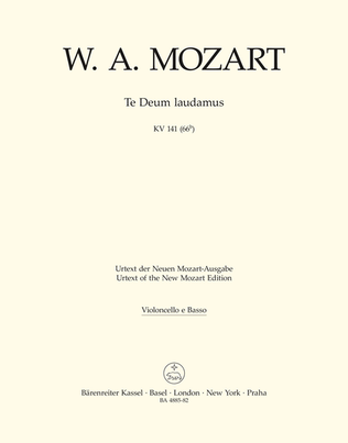 Book cover for Te Deum laudamus KV 141 (66b)
