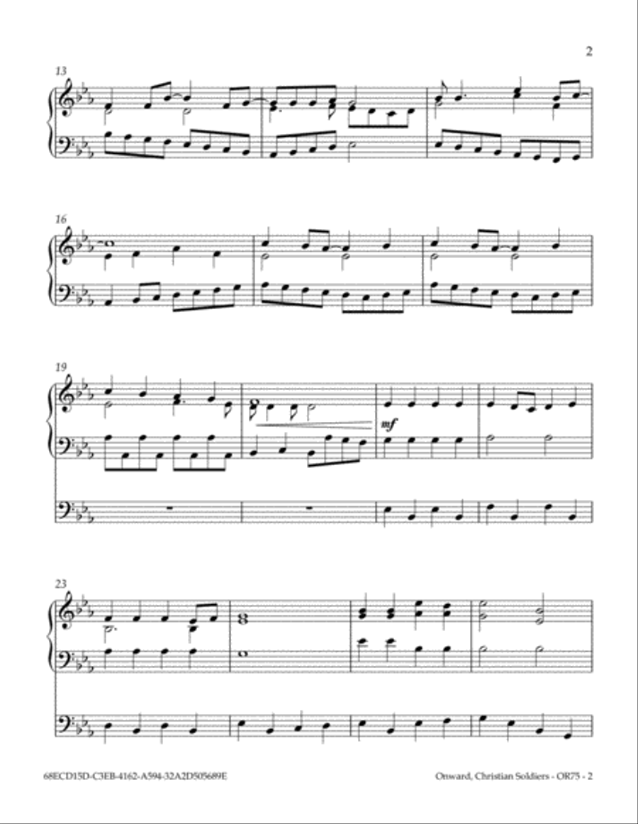 Onward, Christian Soldiers Organ Solo scores gallery preview page 3