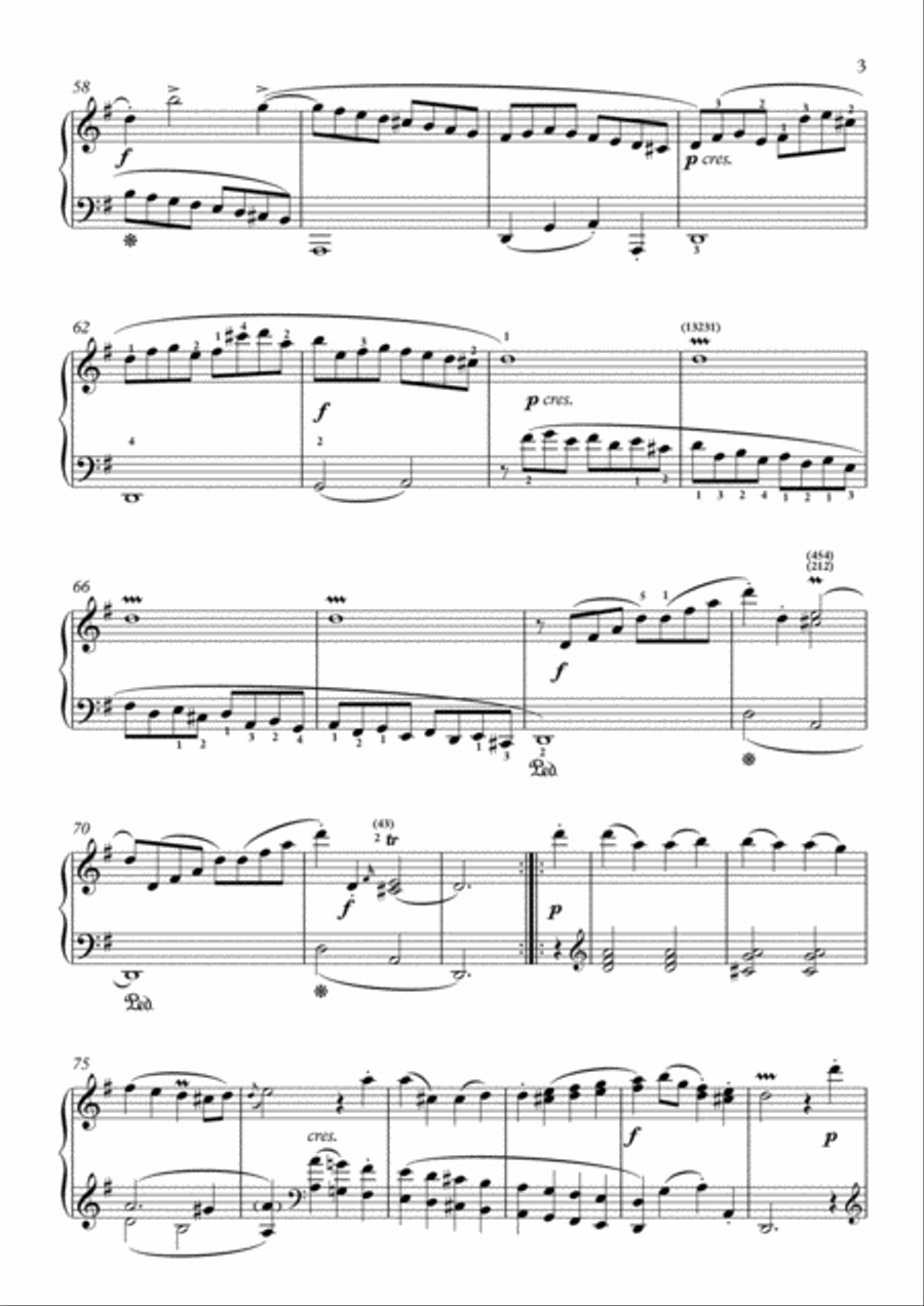 Scarlatti-Sonata in G-Major L.304 K.470(piano) Piano Solo scores gallery preview page 4