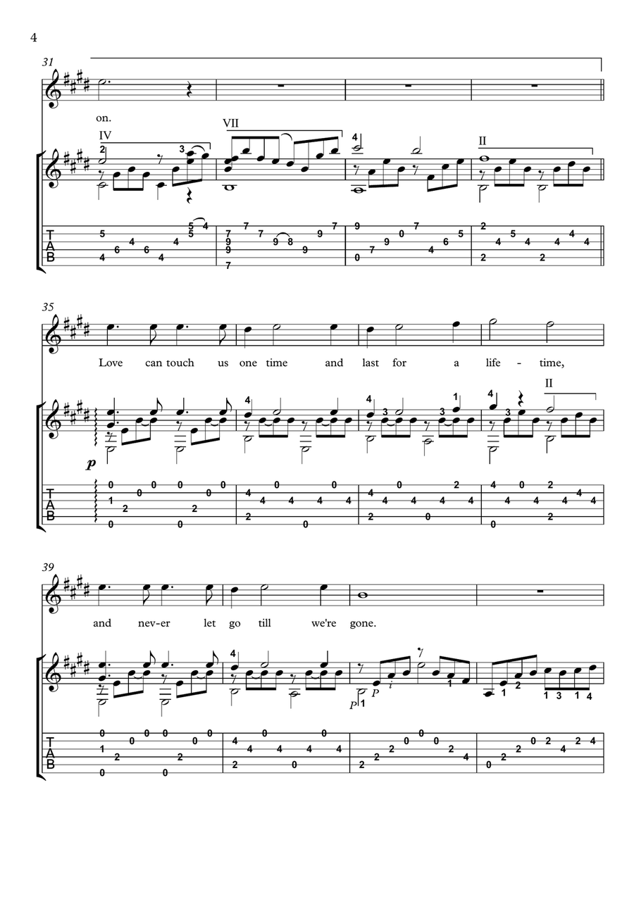 My Heart Will Go On (Love Theme from Titanic) Acoustic Guitar scores gallery preview page 4