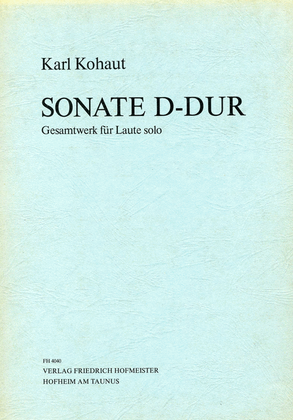 Book cover for Sonate D-Dur