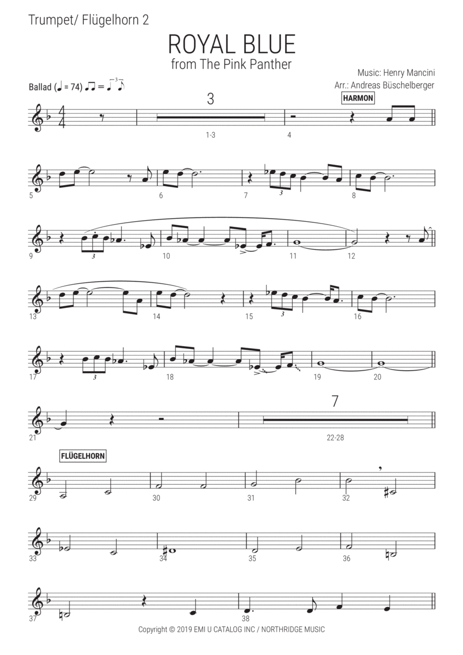 Royal Blue Royal Blue Jazz Ensemble scores gallery preview page 1