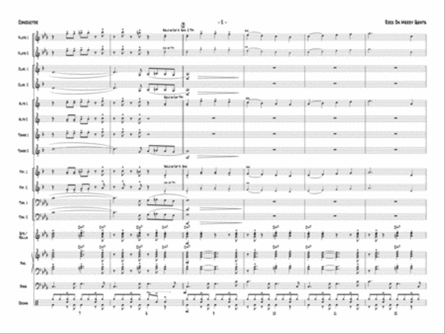 Rock On Merry Gents Rock On Merry Gents Jazz Ensemble scores gallery preview page 3